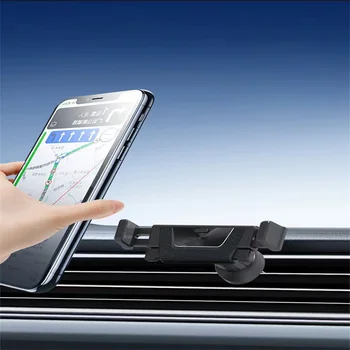 כוח המשיכה המכונית מחזיק טלפון אוורור קליפ הר טלפון סלולרי נייד לעמוד GPS רכב תמיכה עבור iPhone 13 12 Pro Xiaomi סמסונג
